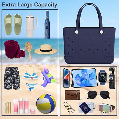 Rubber Beach Bag Waterproof Tote Outdoor Pool Sports Boat