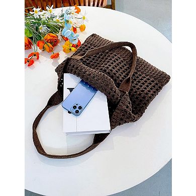 Women's Crochet Hollow Beach Tote Bag