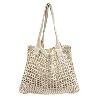 Women's Crochet Hollow Beach Tote Bag