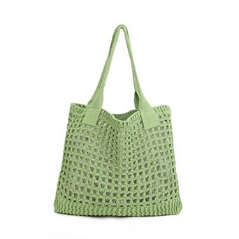 Women's Crochet Hollow Beach Tote Bag