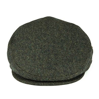 Men's Herringbone Flat Ivy Newsboy Cap