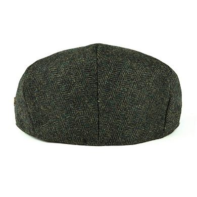 Men's Herringbone Flat Ivy Newsboy Cap