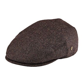 Men's Herringbone Flat Ivy Newsboy Cap