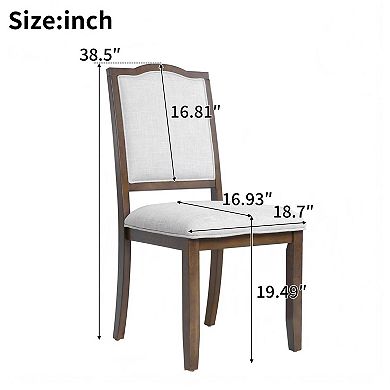 Pnronnc 4pcs Dining Chairs Upholstered Wingback Chairs Home Office Chair Reception Chair