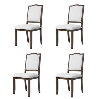 Pnronnc 4 pc Dining Chairs Upholstered Wingback Chairs Home Office Chair Reception Chair