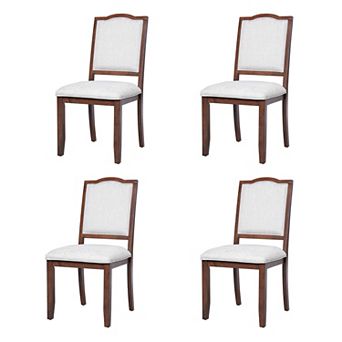 Pnronnc 4 pc Dining Chairs Upholstered Wingback Chairs Home Office Chair Reception Chair