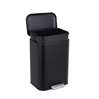 ANIXOL Stainless Steel Step Trash Can with Soft-Close Lid，Step-On