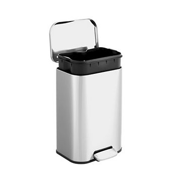 ANIXOL Stainless Steel Step Trash Can with Soft-Close Lid，Step-On