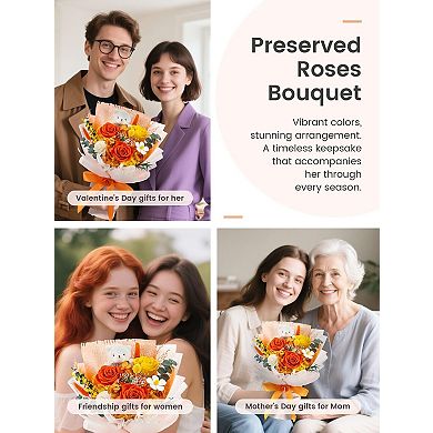 Forever Preserved Roses Bear Gift Box