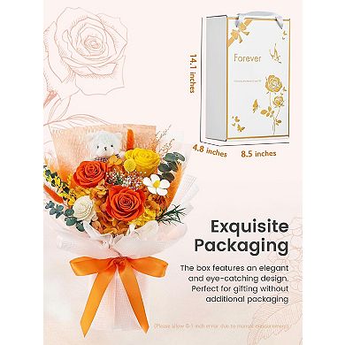 Forever Preserved Roses Bear Gift Box