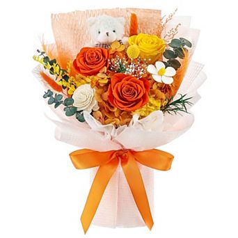 Forever Preserved Roses Bear Gift Box