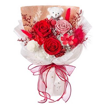 Forever Preserved Roses Bear Gift Box