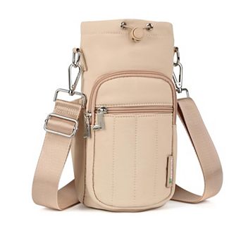 Water Bottle Holder Bag Adjustable Strap Insulated Crossbody Sling Gym Walking