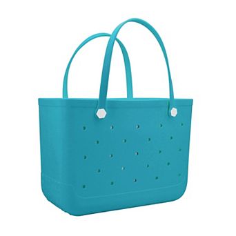 Rubber Beach Bag Waterproof Tote Women Outdoor Washable Handbag