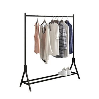 Pnronnc Freestanding Garment Rack Portable Clothes Drying Rack Closet Organizer for Bedroom
