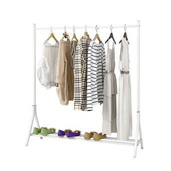 Pnronnc Freestanding Garment Rack Portable Clothes Drying Rack Closet Organizer for Bedroom