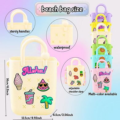 Silicone Tote Bag Beach Adjustable Strap Decorations