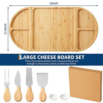 Charcuterie Board Set,Charcuterie Boards Gift Set,Serving Board Tray With Knife,Cheese Board