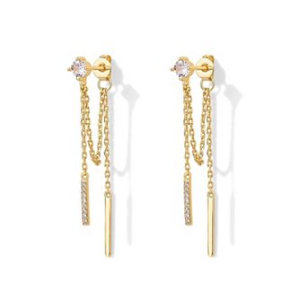Dangling Chain Stud Earrings