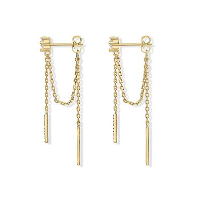 Dangling Chain Stud Earrings