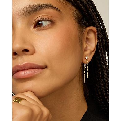 Dangling Chain Stud Earrings