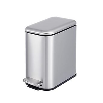 ANIXOL Stainless Steel Trash Can with Removable Bucket，Foot Pedal
