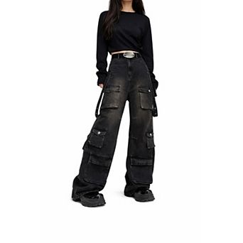 Women Everyday Baggy Cargo Jeans