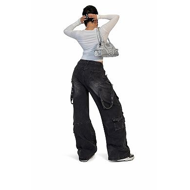 Women Everyday Baggy Cargo Jeans