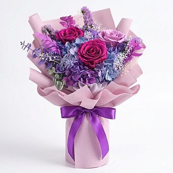 Preserved Orange Rose Bouquet Gift Box for Women