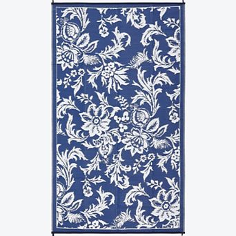 Reversible Waterproof Outdoor Rug Foldable Modern Plastic Straw Mat for Patio, Deck, Backyard