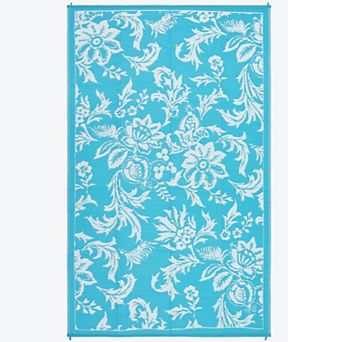 Reversible Waterproof Outdoor Rug Foldable Modern Plastic Straw Mat for Patio, Deck, Backyard