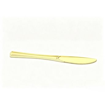 Heavy Duty Gold Plastic Knives, BPA-Free, Heat Resistant, 100 Count