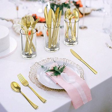 Heavy Duty Gold Plastic Knives, BPA-Free, Heat Resistant, 100 Count