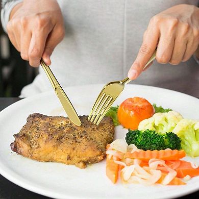 Heavy Duty Gold Plastic Knives, BPA-Free, Heat Resistant, 100 Count