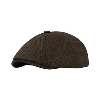 Men's Tweed Newsboy Cap Adjustable Winter Flat Hat