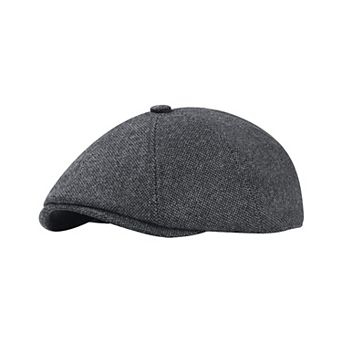 Men's Tweed Newsboy Cap Adjustable Winter Flat Hat