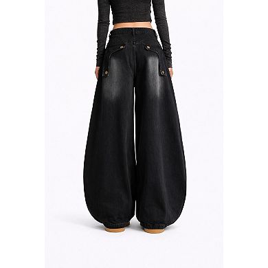 Women Casual Star Patch Jeans