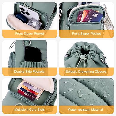 Water Bottle Bag Crossbody Insulated Holder Adjustable Strap