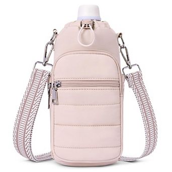 Water Bottle Bag Crossbody Insulated Holder Adjustable Strap
