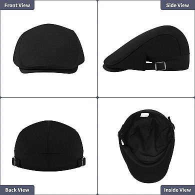 Men's Cotton Newsboy Flat Cap