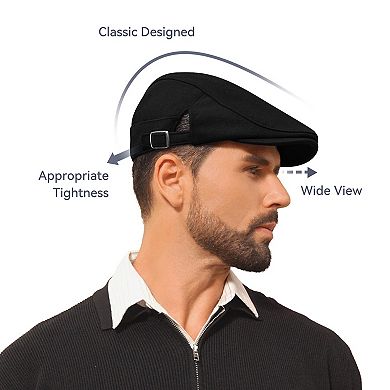 Men's Cotton Newsboy Flat Cap