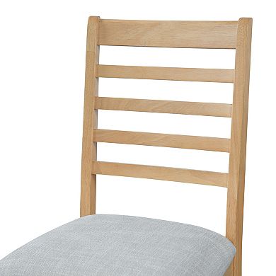 Pnronnc Slats Chairs Upholstered Dining Chairs 2pc Farmhouse Dining Chairs Set Classic Armless Chair