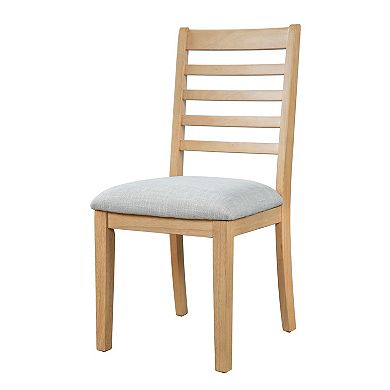 Pnronnc Slats Chairs Upholstered Dining Chairs 2pc Farmhouse Dining Chairs Set Classic Armless Chair