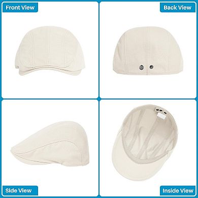 Men's Cotton Newsboy Flat Cap Size M