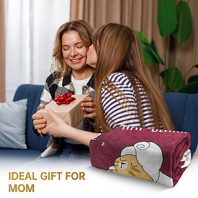 60'' x 50'' Fluffy Blanket Mother's Day Gifts from Daughter Son