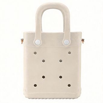 Mini Rubber Tote Bag Beach Charms Adjustable Strap