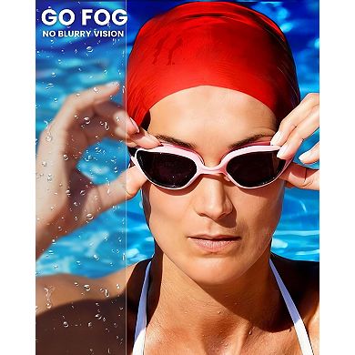 2pcs Polarized Swim Goggles UV400 Anti Fog 180° View