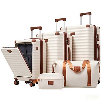 Trikiousd Luggage Sets 5 pc , Hardside Expandable Carry on Suitcase with Spinner Wheels TSA Lock