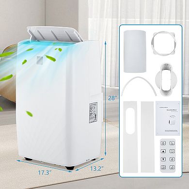 14000 BTU Portable Air Conditioner 3 In 1 AC Unit Cooling Fan Dehumidifier Remote