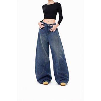 Unisex Relaxed Barrel Fit Jeans